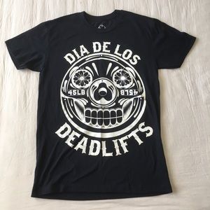 NWOT Dia de los deadlifts - White on Black Men’s Small Workout Fitness